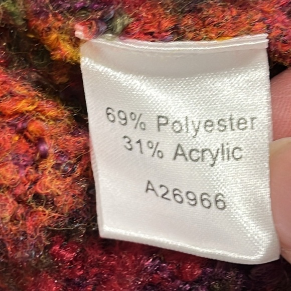 Appleseeds Women’s Size Large Crewneck Cardigan Sweater Multi Color Button Up - Picture 11 of 13